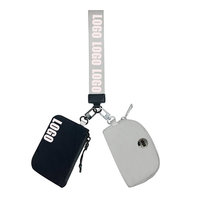 Portefeuille de poignet portable multifonctionnel mini avec fermeture éclair et double poche, personnalisable avec logo, tendance unisexe 2024