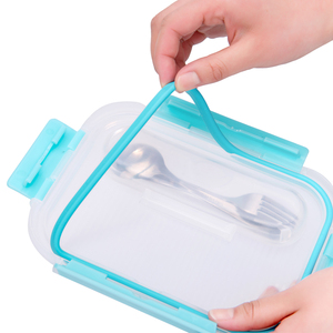 en <span class=keywords><strong>verre</strong></span> boîte de conteneur de stockage pour la nourriture avec couverts durable couvercle hermétique en <span class=keywords><strong>verre</strong></span> boîte à lunch - Product Image 2
