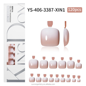 Magnifique design d'<span class=keywords><strong>ongles</strong></span> d'orteils, faux <span class=keywords><strong>ongles</strong></span> d'orteils carrés en acrylique, rose doux, couverture complète, <span class=keywords><strong>ongles</strong></span> d'orteils à presser - Product Image 5