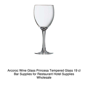 Verre à vin Princesa en verre trempé 19 cl Arcoroc H 16,5 cm Ø 6,2 cm - Product Image 2