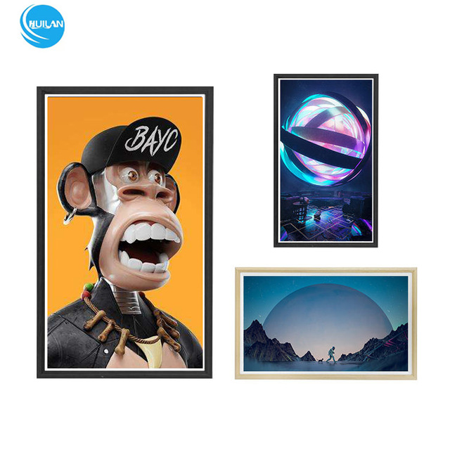 Large Size 21.5" 32" 43" 55" Acrylic Digital Photo Frames Gallery Display WiFi Connectivity Android Compatibility NFT 4K Video