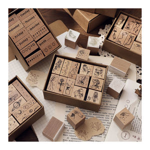 木製スタンプソーオールグリーンワイルドシリーズクリエイティブシンプルジャーナル素材ベーシックプリントペインティングシングル - Product Image 1