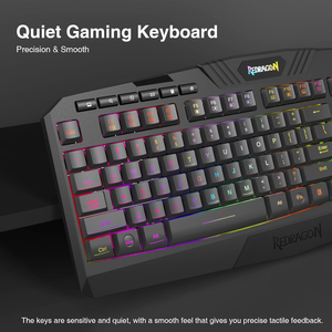 <span class=keywords><strong>Redragon</strong></span> K503 3-Mode RGB Membrane Gaming Keyboard Multimedia Keys Totalmente programable Silent Membrane Gaming Keyboard - Product Image 2