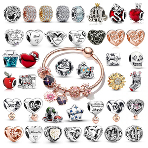 ลูกปัด925แท้สีเงินสเตอร์ลิงสีฟ้ามหาสมุทรเหมาะสำหรับสร้อยข้อมือลูกปัดของขวัญเครื่องประดับแสนโรแมนติก - Product Image 6