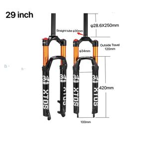 Himalo — <span class=keywords><strong>fourche</strong></span> avant de vtt de voyage en alliage d'aluminium, <span class=keywords><strong>26</strong></span>, 120, 29 pouces, 27.5mm - Product Image 4