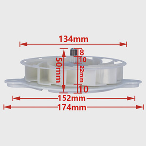 Motor del Ventilador del Condensador para Refrigerador Samsung DA31-00342A, Base Blanca de 134mm x 152mm x 50mm, Repuesto para Refrigerador - Product Image 1