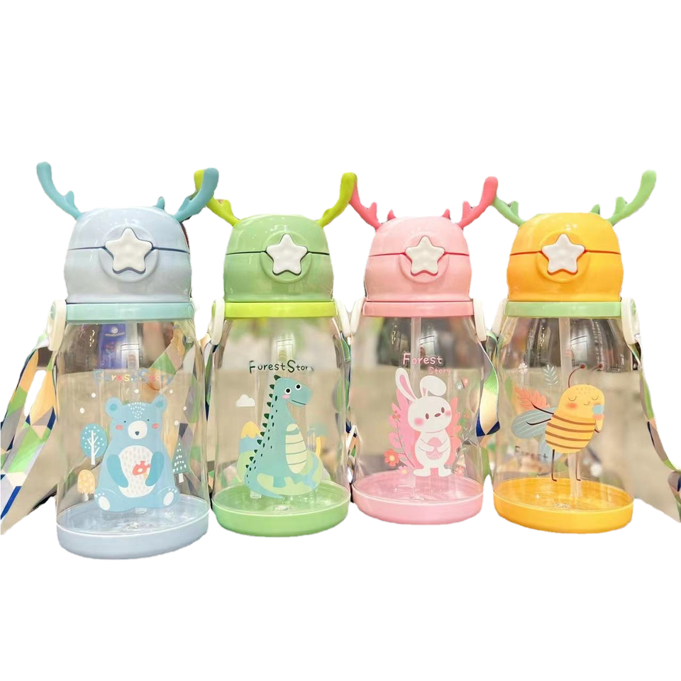 New Arrival Cartoon Water Bottle Children Large Capacity with Antler ...