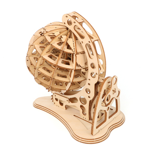<span class=keywords><strong>Globe</strong></span> en bois de style Montessori, <span class=keywords><strong>puzzle</strong></span> <span class=keywords><strong>3D</strong></span> éducatif à faire soi-même, dessin animé, ornements de haute qualité, objets de collection, jouets faits à la main - Product Image 4