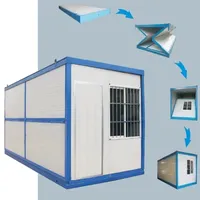 Maison conteneur préfabriquée mobile respirante et extensible, 2 chambres, pliable, modulaire, pour bureau et habitation