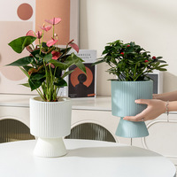 Socle simple en PE pour pot de fleurs – Résistant aux fissures, durable pour les plantes d'intérieur, les arbres à monnaie, les succulentes et les plantes suspendues ; Grandes tailles disponibles