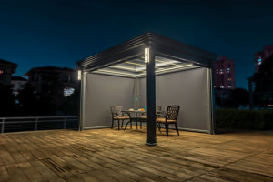 Pérgola de Aluminio con Revestimiento en Polvo, Resistente al Agua, Ecológica y a Prueba de Roedores, 3x3m, 3x4m, 4x4m, 6x4m, Modelo ZF8009P, para Jardín - Product Image 6