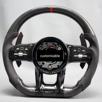 Volante de Fibra de Carbono de Alta Calidad para Mercedes Benz W205 W213 W222 CLA CLS GLA GLC GLE GLS C43 C63 AMG