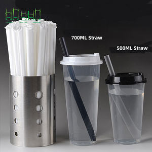 Grande <span class=keywords><strong>paille</strong></span> personnalisée <span class=keywords><strong>de</strong></span> thé au lait Boba 6mm 8mm 10mm <span class=keywords><strong>paille</strong></span> colorée biodégradable compostable PLA potable <span class=keywords><strong>paille</strong></span> en plastique dur pour les fêtes - Product Image 4