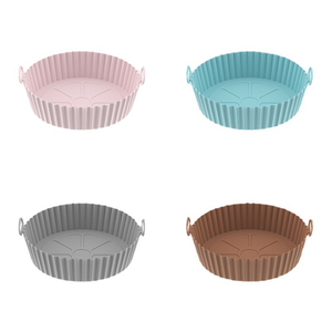 2025 populaire 8 pouces <span class=keywords><strong>pas</strong></span> <span class=keywords><strong>cher</strong></span> panier de cuisson réutilisable friteuse à Air alimentaire <span class=keywords><strong>Airfryer</strong></span> Silicone Pot - Product Image 6