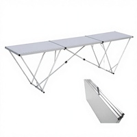 Table de repas pliante en aluminium moderne, durable, robuste, portable, pour l'extérieur, 3 m de long, pour le camping et les pique-niques