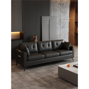 Sofá de Cuero Moderno para Sala de Estar con Espacio de Almacenamiento y Estructura de Madera Sólida, Diseño de Tres Asientos para Uso en el Hogar o la Oficina - Product Image 4