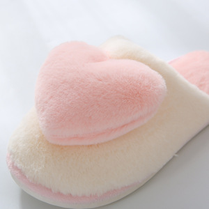 New Winter Cute Love Home Cotton <strong>Slippers</strong> Anti Slip, Internet <strong>Red</strong> Thickened Warmth Rabbit Hair - Product Image 2