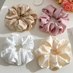 Chouchous pour <span class=keywords><strong>cheveux</strong></span> en satin imitation soie <span class=keywords><strong>de</strong></span> couleur unie, <span class=keywords><strong>de</strong></span> haute qualité, style japonais et coréen, simples et élastiques, pour femmes, 2026 - Product Image 3