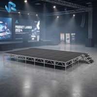 Table de DJ portable en aluminium et contreplaqué, de haute qualité, pliable, modulaire, robuste, pour événements