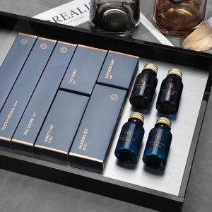 Plateaux de service acryliques en <span class=keywords><strong>aluminium</strong></span> argenté de grand rectangle de haute qualité pour des agréments de service de nourriture d'hôtel - Product Image 5