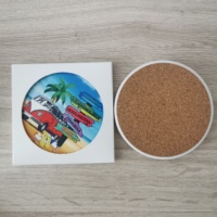 Boîte d'emballage carrée ronde en papier pour dessous de verre en céramique Boîte d'emballage hexagonale en papier blanc pour sous-verres en céramique à sublimation