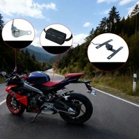Soporte de Matrícula Eléctrico Oculto para Motocicleta de Carreras, Control de un Botón, Metal Resistente, Piezas de Mejora para el Mercado de Repuestos