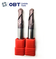 Fraises à spirale CNC de haute qualité à 2 cannelures, fraises à bout rond en carbure de tungstène, outil de fraisage personnalisable OEM pour le métal