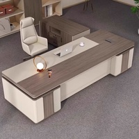 Bureau de direction en L LBZ-163X avec tiroir, design moderne et minimaliste, mobilier de bureau de luxe haut de gamme pour jeunes professionnels