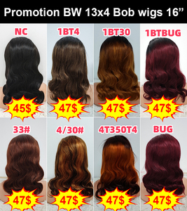 Letsfly Promotion 41$ Body Wave 16inch 13x4 Ear to Ear Lace Frontal <b>Bob</b> <b>Wigs</b> 1BT30 Cheap Virgin 100% Human Hair <b>Wigs</b> Wholesale - Product Image 2