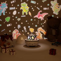 Projecteur rotatif ciel étoilé avec boîte à musique et haut-parleur rechargeable – Lampe d'ambiance pour chambre d'enfant et décoration