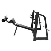 Matériel en acier de Machine de presse de banc de déclin réglable en gros d'équipement de forme physique de gymnase commercial pour la formation de force