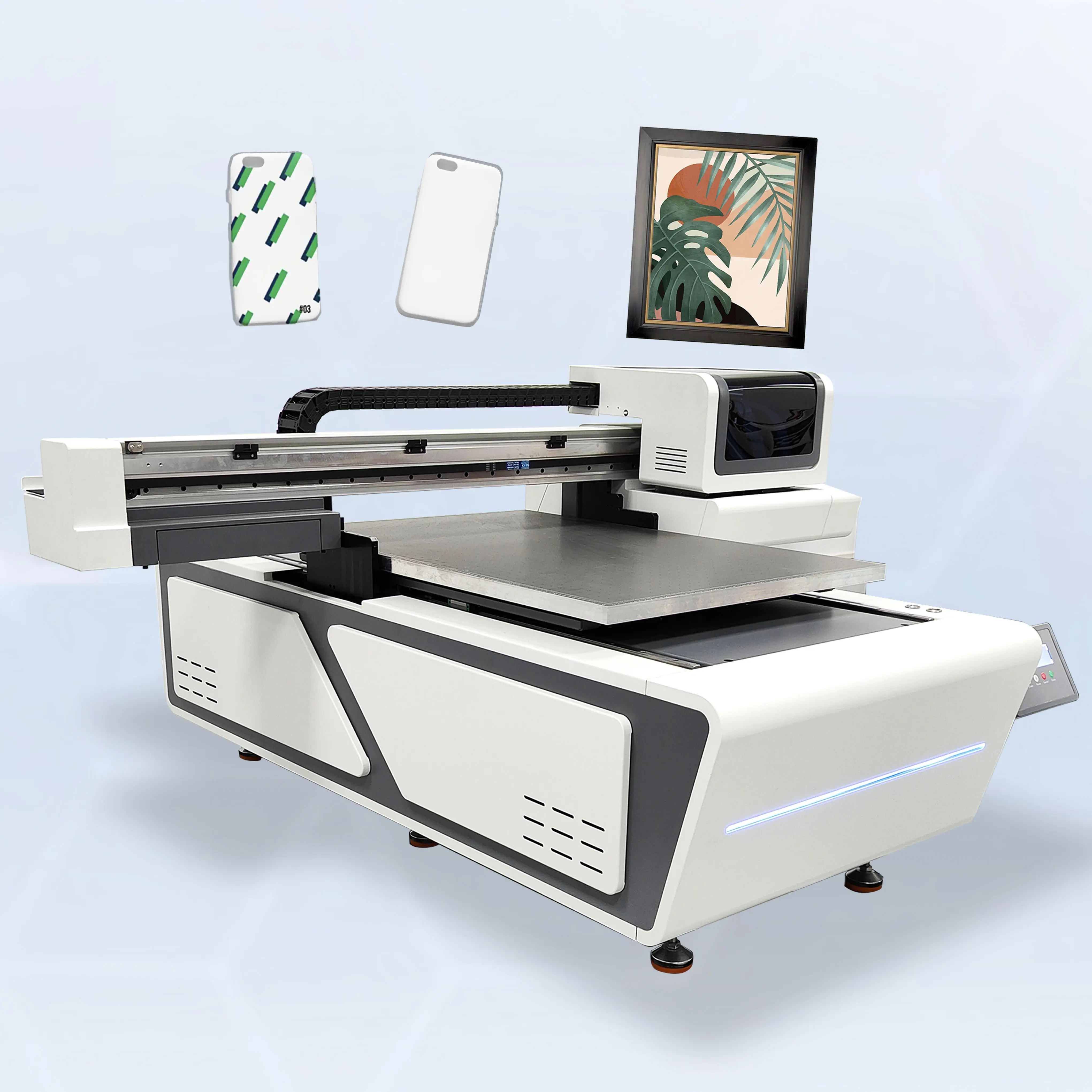 3d efek 6090 UV Flatbed Printer mesin cetak untuk cangkir printer logo permukaan PVC Printer kecil