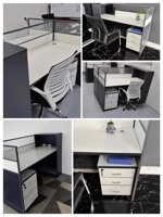 Poste de travail de bureau F2F pour 2 personnes en gros, mobilier de bureau en îlot, bureau de centre d'appels avec port USB