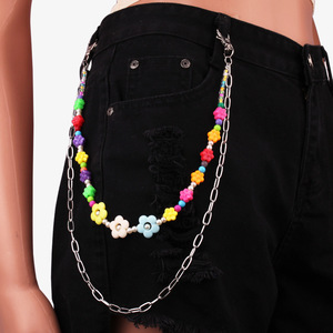 Cadena de cintura para mujer Yueli, moderna, de varias capas, con cuentas y dije de mariposa, estilo hip hop, para uso diario. - Product Image 4