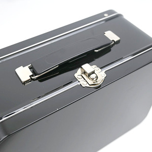 Wholesale Black Hinged Lid Tin Storage <b>Box</b> With Carry Handle <b>Lockable</b> Metal Tin Container For Outdoor Gear <b>Small</b> Tools Gift Pack - Product Image 4