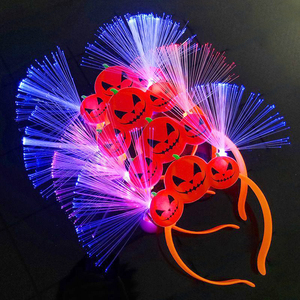 2023 Halloween citrouille fibre LED clignotant bandeau décorations de fête pour Halloween et autres occasions - Product Image 5