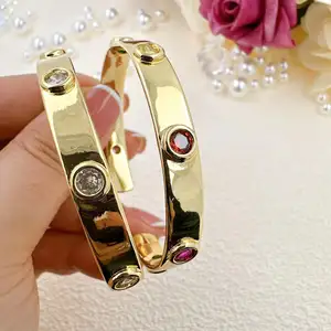 Fashion Wide Chunky Cuffs Adjustable Bracelet Gold Plated Vintage Opening Charm Bangle Bracelet Jewelry Lady Gift