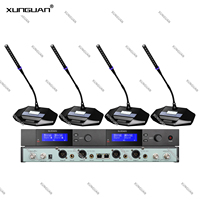 Microphone sans fil UHF SLXD42Q de qualité supérieure, 4 canaux, véritable diversité, microphone audio numérique infrarouge un-vers-quatre pour église/école/scène