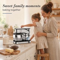 Batteur sur socle de grande capacité 10L, 2000W, pour la maison et les cuisines commerciales, avec crochet pétrisseur, fouet, écran tactile LED, 12 vitesses