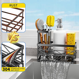 Nuovo prodotto lavello in acciaio inox organizzatore porta spugna lavello cucina auto <span class=keywords><strong>scarico</strong></span> - Product Image 4