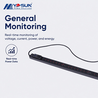 PDU vertical intelligent 380V/400V/415V 0U à 24 ports avec compteur numérique IP pour la surveillance de la tension et de la puissance, unité de distribution d'alimentation pour armoire de serveur