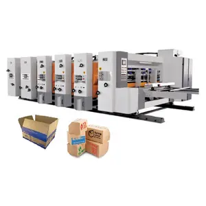 Automatic high speed 4 color corrugated carton boxes making machine Flexo Printer price