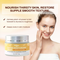 Crème hydratante bio au ricin pour le visage et le corps, formule douce non grasse pour hommes et femmes, routine de soin quotidienne