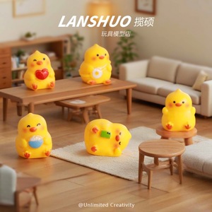 Set de Manualidades de Resina con Figuras de Pollitos en Miniatura, Estilo Arcoíris, para Decoración del Hogar - Product Image 2