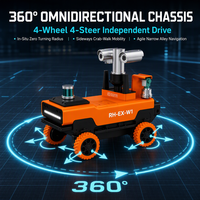 Robot de patrouille autonome 3D LiDAR hybride 4x4 antidéflagrant Ex IIC T6 Gb pour l'inspection pétrochimique, pétrole et gaz