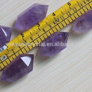 <span class=keywords><strong>De</strong></span> cristal <span class=keywords><strong>de</strong></span> amatista Natural doble terminado varitas/cuarzo puntos <span class=keywords><strong>de</strong></span> doble terminado puntos - Product Image 5