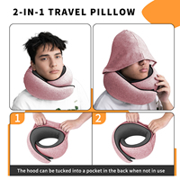 Ensemble de voyage Jeebay : Masque oculaire respirant et oreillettes, oreiller cervical portable haute résilience pour les longs trajets, couleur personnalisable