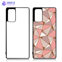 Pochette de téléphone portable en TPU souple plat blanc de transfert de chaleur bricolage de couleur noire pour Galaxy Note 20/Note 20 Ultra