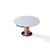 Table à manger extensible en bois nordique, sur mesure, 6 places, style antique, mobilier de luxe pour la maison, table à manger rotative