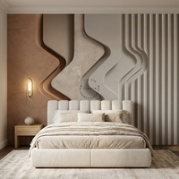 Papier peint mural 3D ondulé en marbre cannelé, imperméable, personnalisé, pour la décoration intérieure des murs de la maison